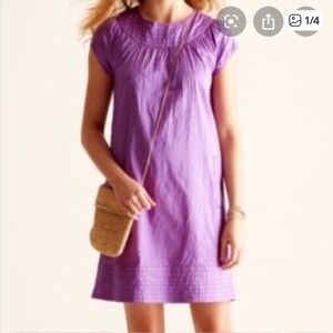 Calypso Christiane Celle Lavender Cap Sleeve Silk Shift Dress Pockets XS Boho